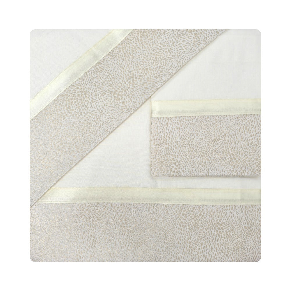 Completo Lenzuola in Puro Cotone con Balza - M117 (Panna)
