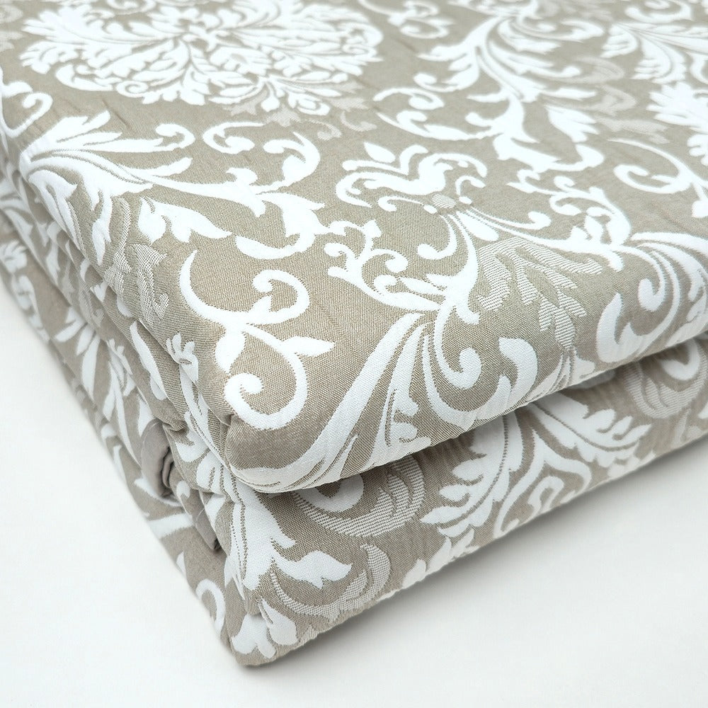 Copriletto jacquard con leggera Imbottitura Double-Face - Palermo (Tortora)