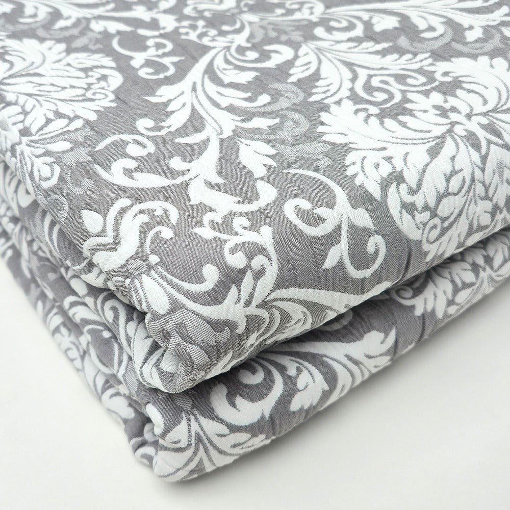 Copriletto jacquard con leggera Imbottitura Double-Face - Palermo (Grigio)