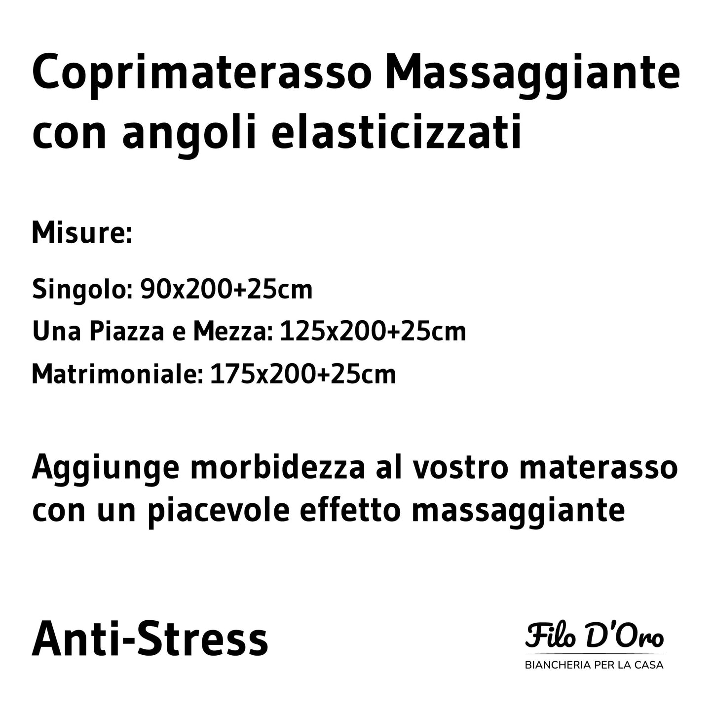Coprimaterasso Massaggiante Anti-Stress