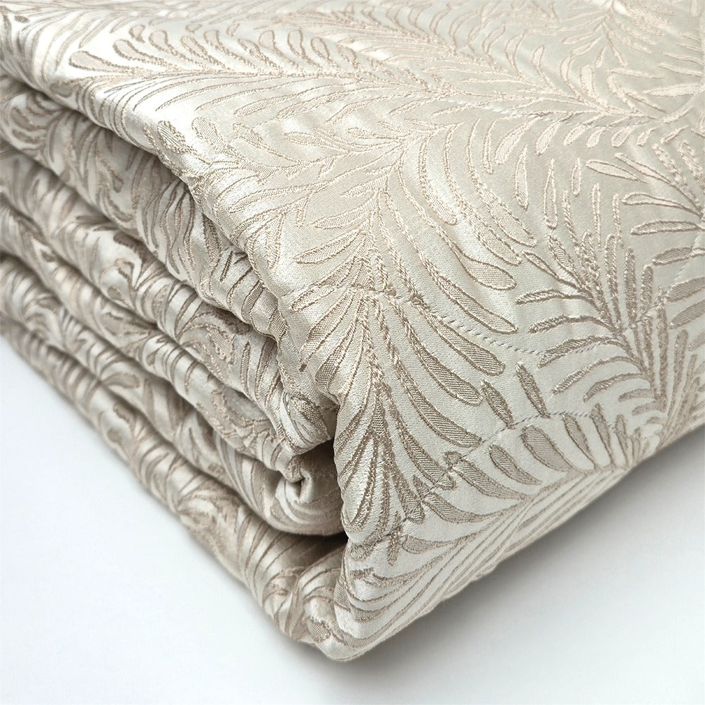 Trapuntino Primaverile in Raso Jacquard - Palm (Beige)