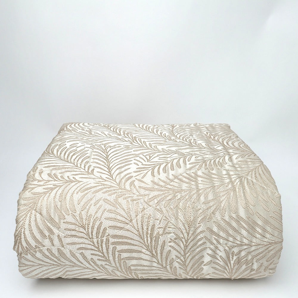 Trapuntino Primaverile in Raso Jacquard - Palm (Beige)