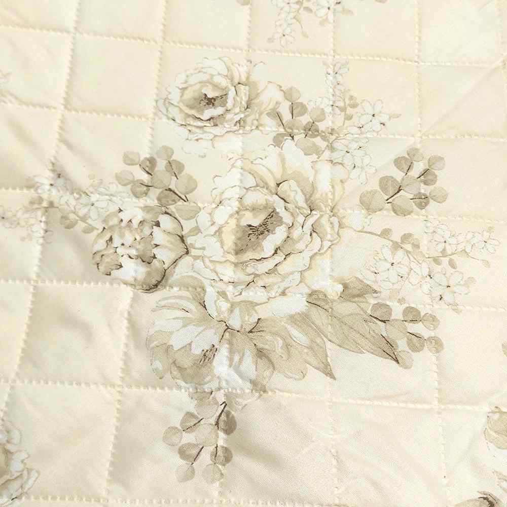 Copriletto Trapuntato leggero con balza - Sara (Panna)