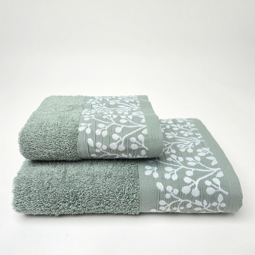Set Asciugamani 1+1 (Viso + Ospite) in 100% Cotone - Tokyo