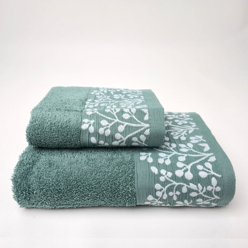 Set Asciugamani 1+1 (Viso + Ospite) in 100% Cotone - Tokyo