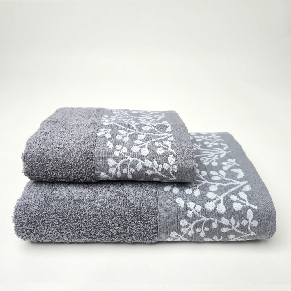 Set Asciugamani 1+1 (Viso + Ospite) in 100% Cotone - Tokyo