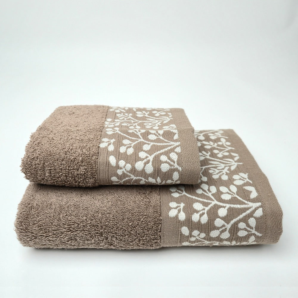 Set Asciugamani 1+1 (Viso + Ospite) in 100% Cotone - Tokyo