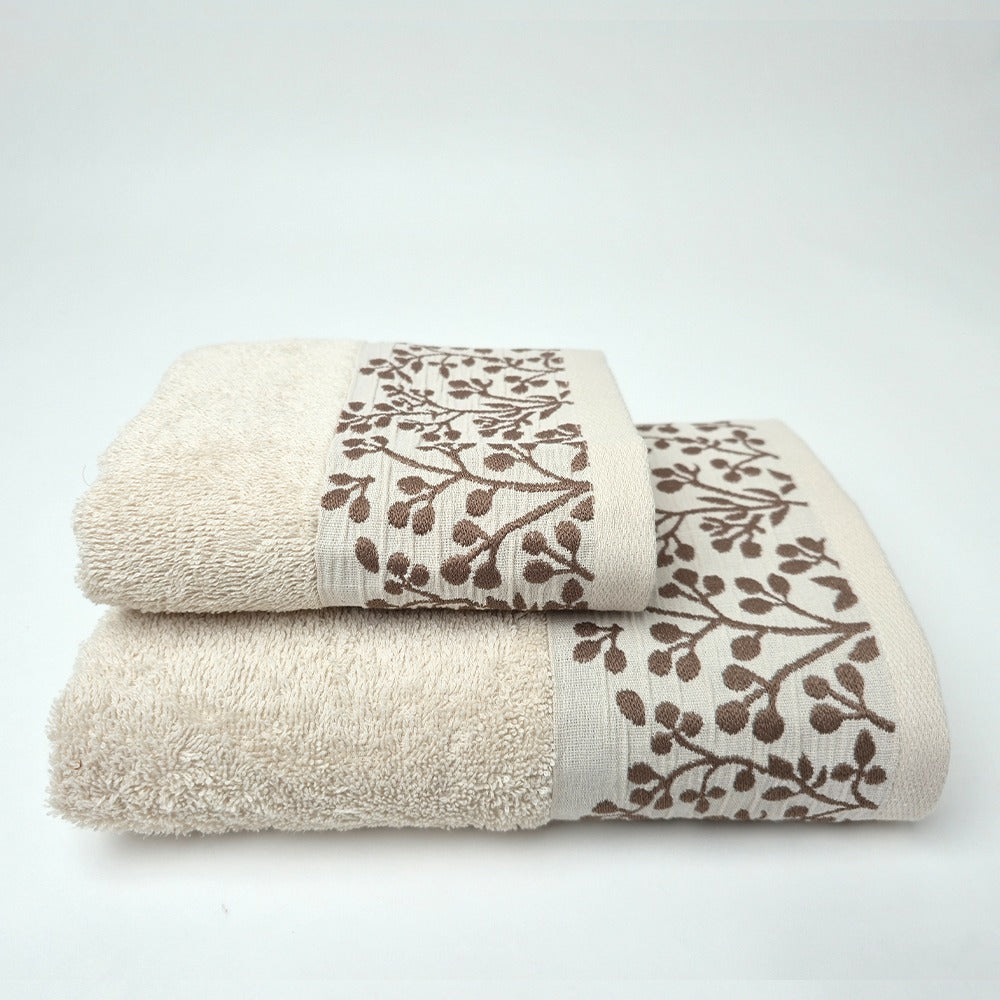Set Asciugamani 1+1 (Viso + Ospite) in 100% Cotone - Tokyo