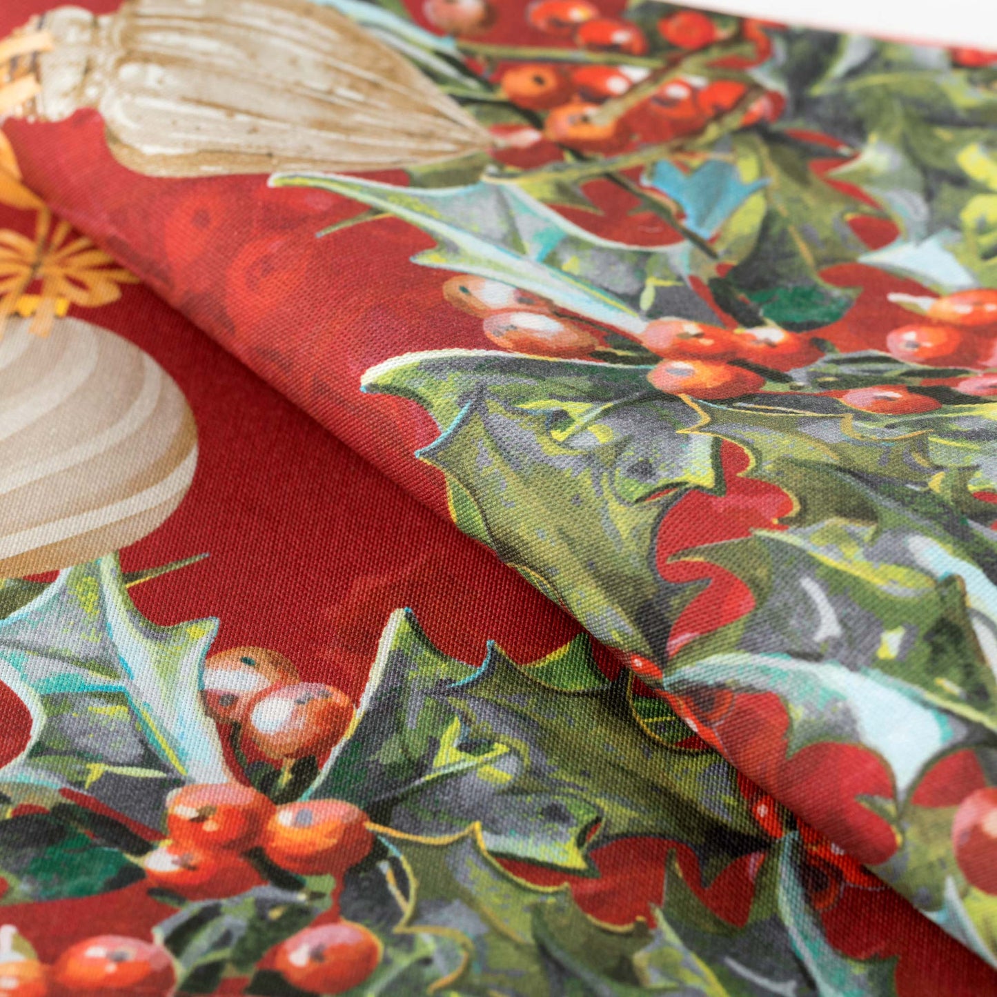 Tovaglia Natalizia in Cotone a Stampa Digitale di Linea Oro - Flake