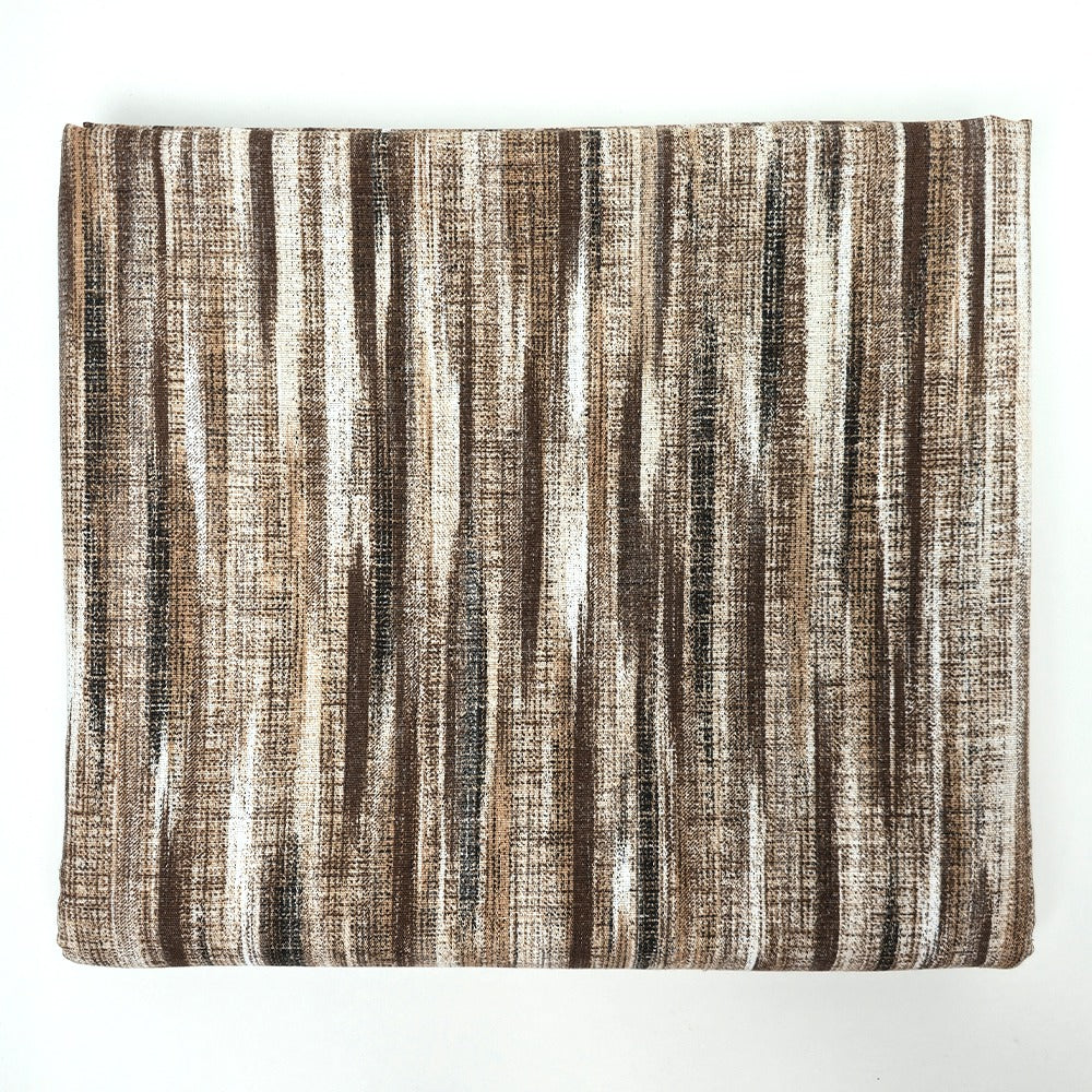 Telo Arredo Copritutto in Cotone 240x275 cm - Stripes (Marrone)