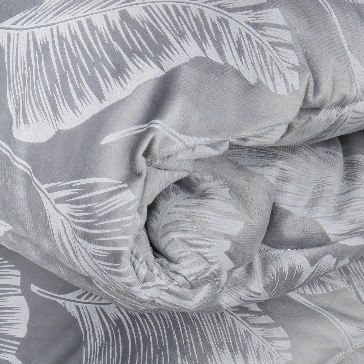 Trapunta Invernale in Velluto Jacquard di Laura Blasi - Gemma (Grigio)