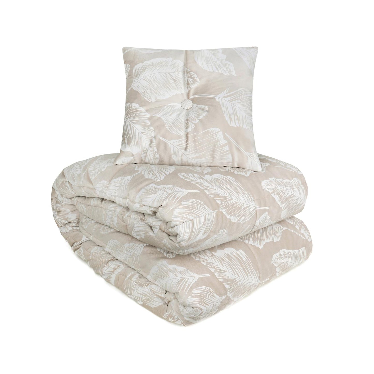 Trapunta Invernale in Velluto Jacquard di Laura Blasi - Gemma (Tortora)