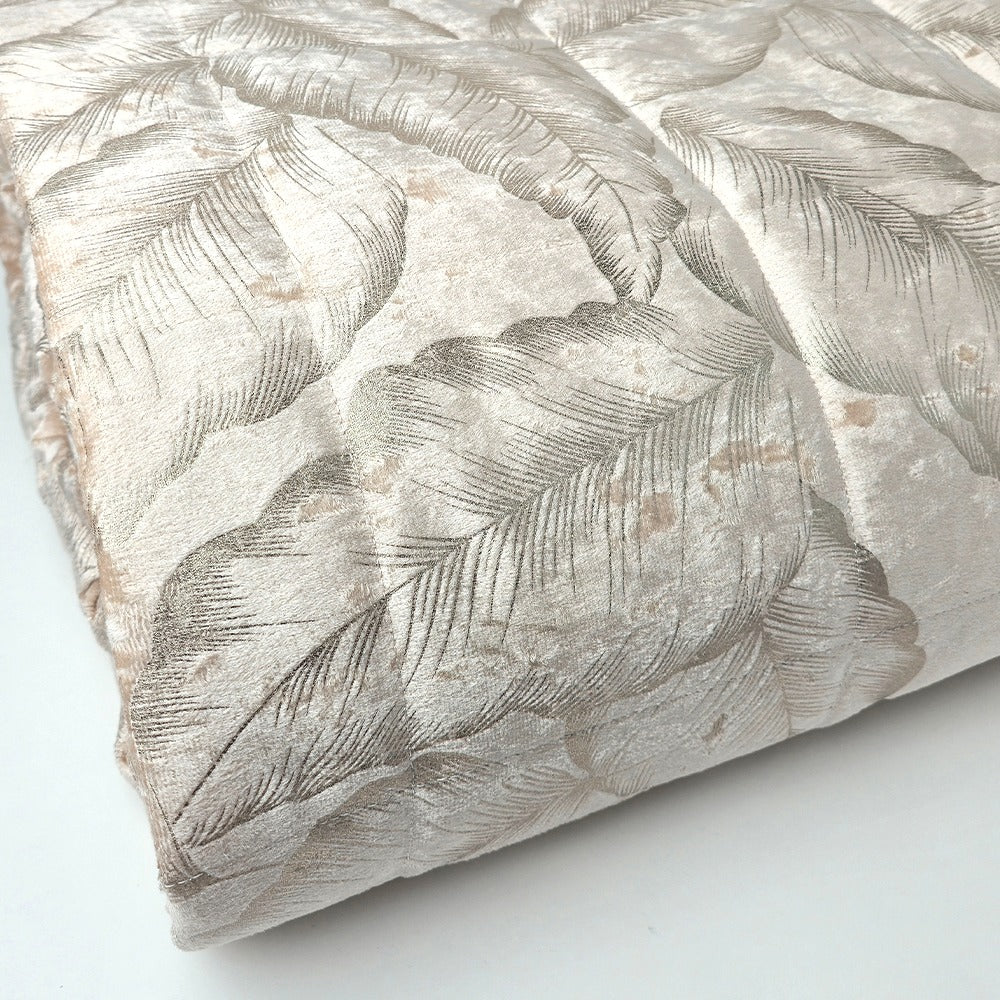 Trapuntino Primaverile in Velluto con Stampa Foil Dorato - Livia (Beige)