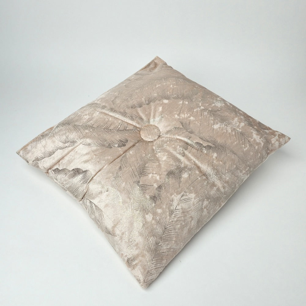 Trapuntino Primaverile in Velluto con Stampa Foil Dorato - Livia (Beige)