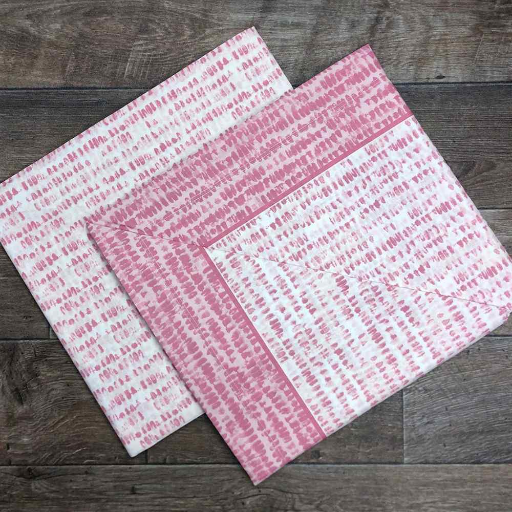 Completo Lenzuola in Puro Cotone Matrimoniale - M130 (Rosa)
