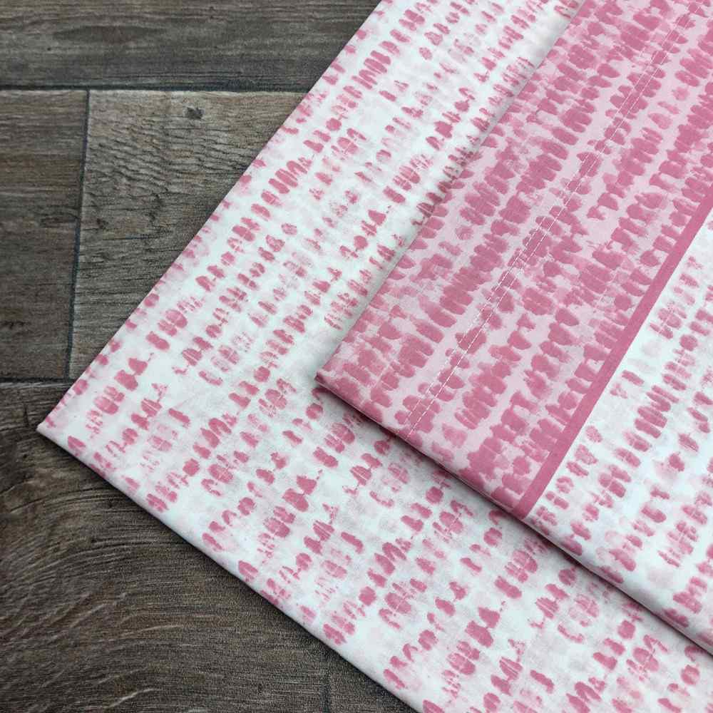 Completo Lenzuola in Puro Cotone Matrimoniale - M130 (Rosa)