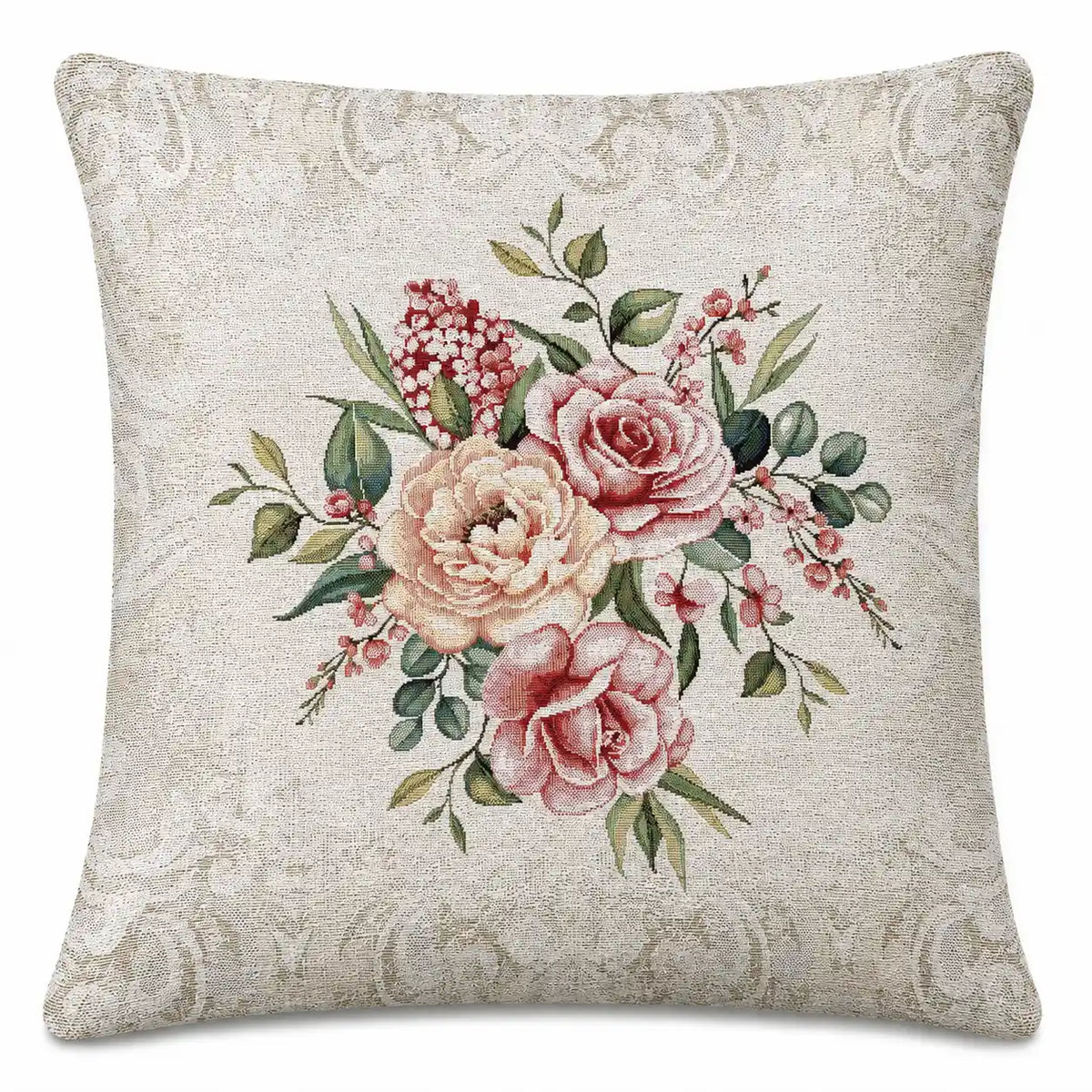 Fodera Cuscino Arredo in tessuto Gobelin - Rose