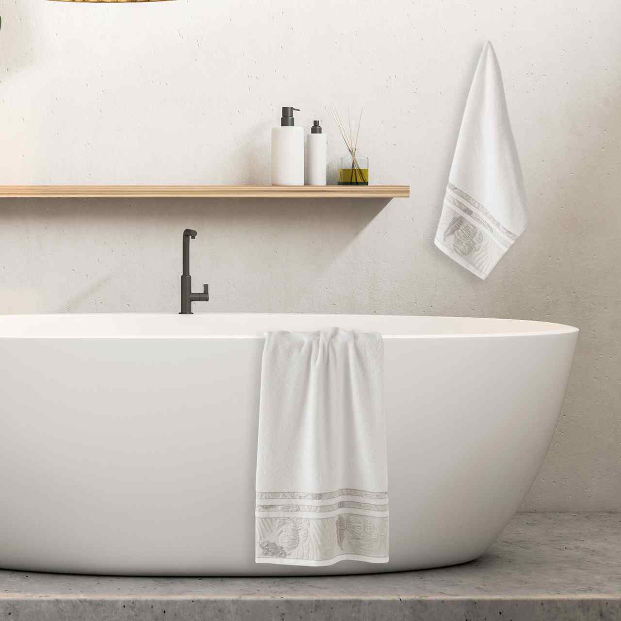 Set Asciugamani 1+1 Malibu di Linea Oro - Rosa