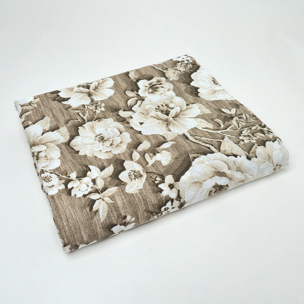 Telo Arredo Copritutto in Cotone 240x275 cm - Roses (Marrone)