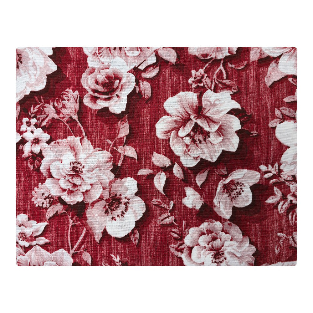 Telo Arredo Copritutto in Cotone 240x275 cm - Roses (Bordeaux)