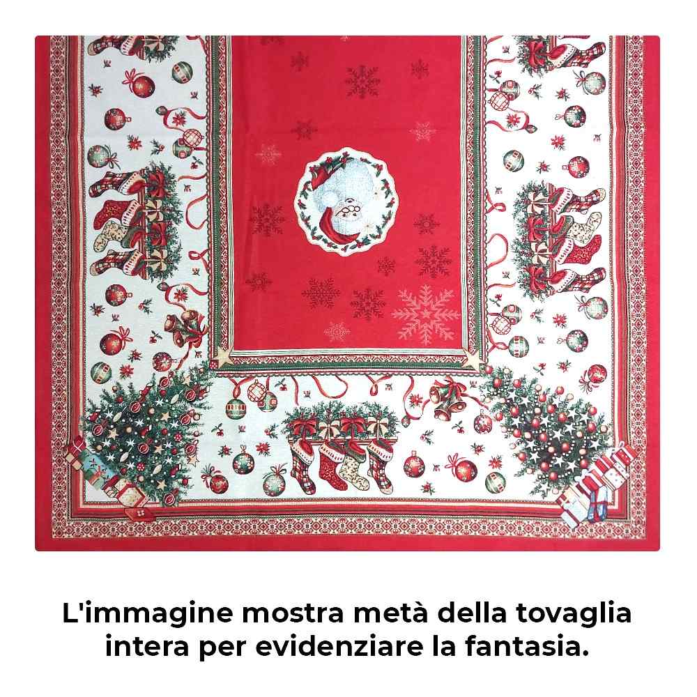 Tovaglia Natalizia in tessuto Gobelin Piazzato - Abete