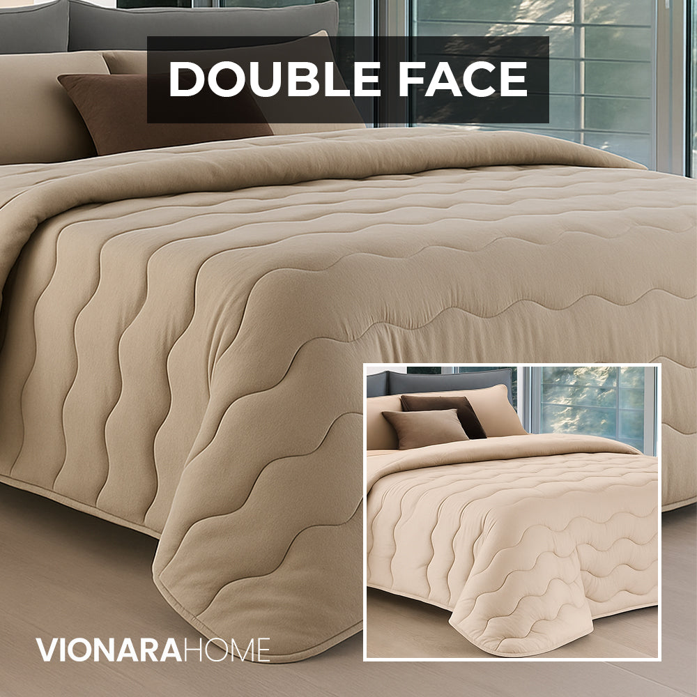 Trapunta Invernale Tinta Unita Double Face in Morbida Microfibra