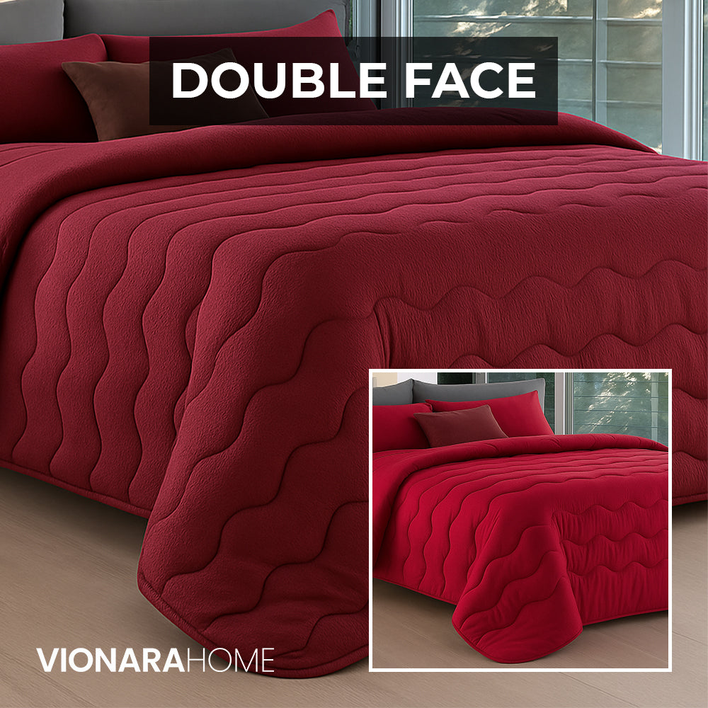 Trapunta Invernale Tinta Unita Double Face in Morbida Microfibra