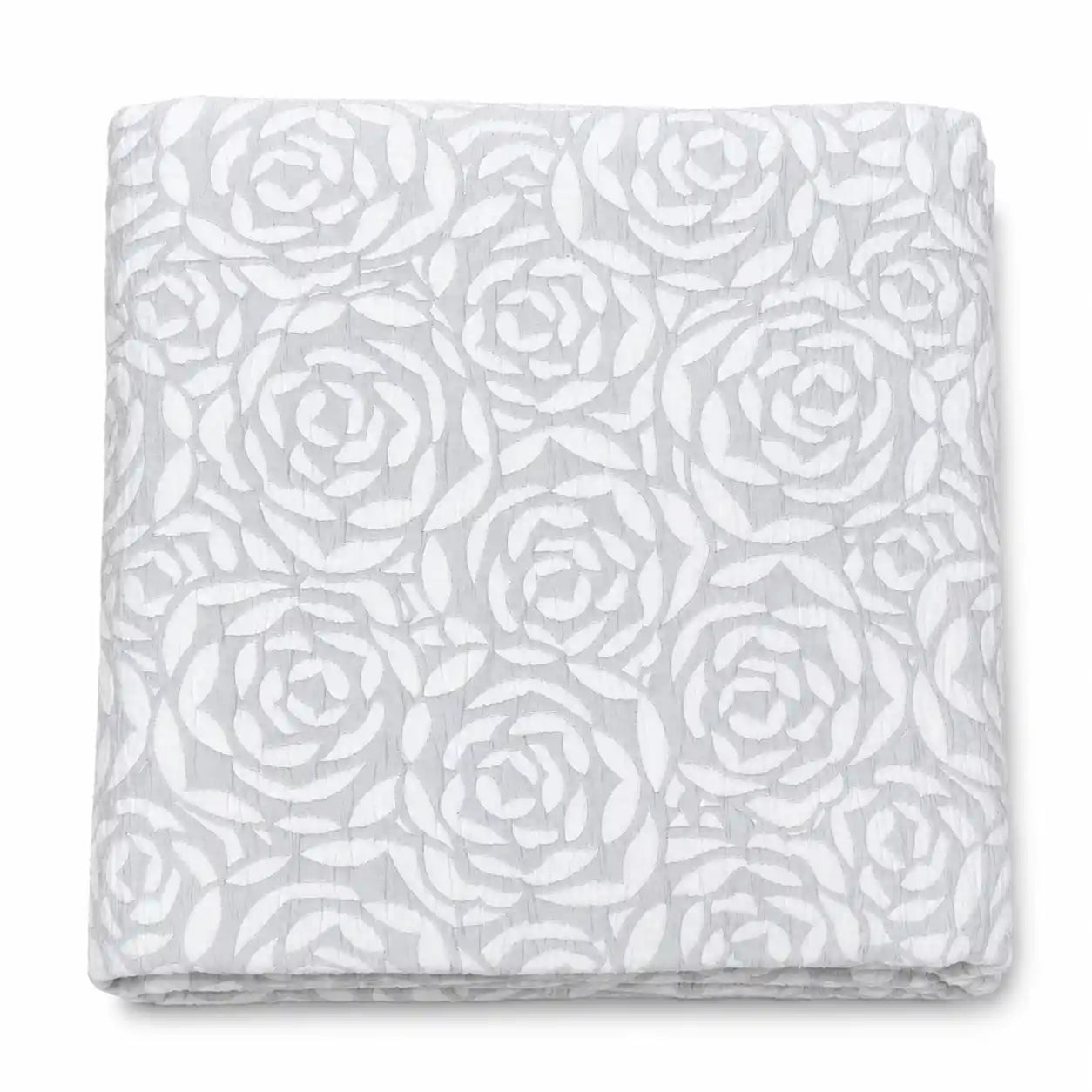 Copriletto jacquard con leggera Imbottitura Double-Face - Rose (Grigio)