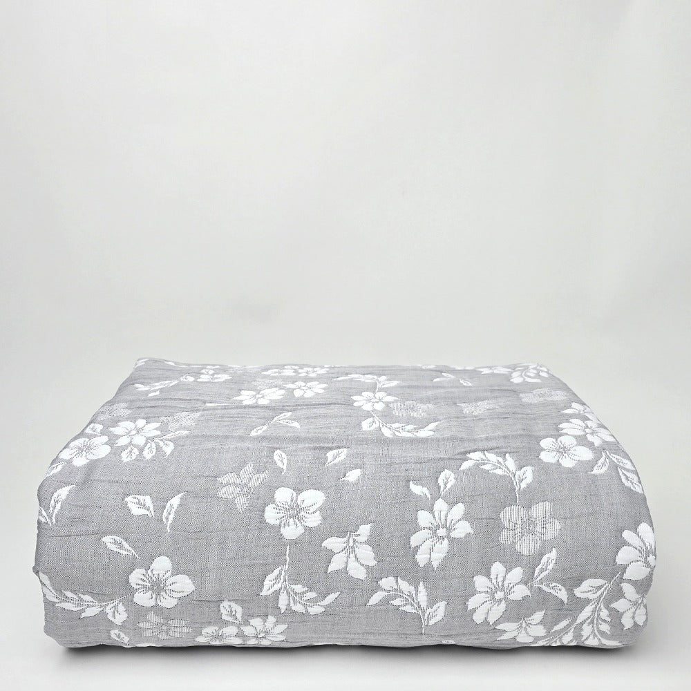 Trapuntino Copriletto Jacquard Double-Face Matrimoniale - Aurora (Grigio)