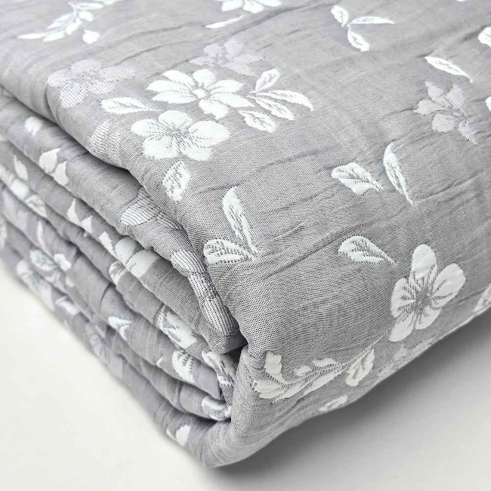 Trapuntino Copriletto Jacquard Double-Face Matrimoniale - Aurora (Grigio)