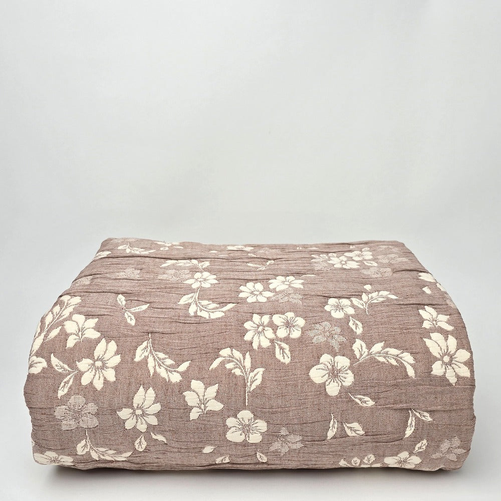 Trapuntino Copriletto Jacquard Double-Face Matrimoniale - Aurora (Naturale)