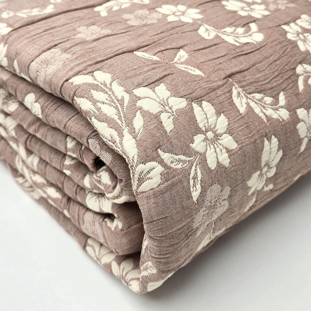 Trapuntino Copriletto Jacquard Double-Face Matrimoniale - Aurora (Naturale)