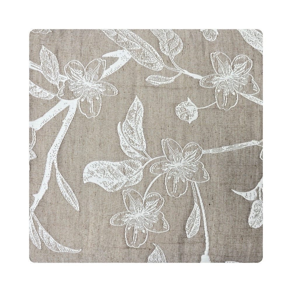 Trapuntino Copriletto Jacquard Double-Face Matrimoniale - Fioralba (Tortora)