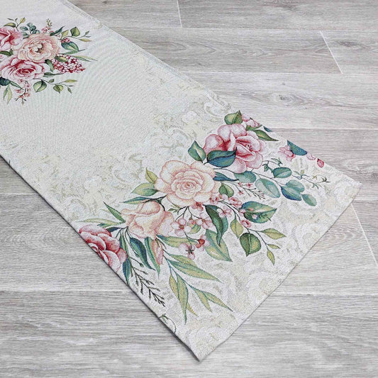 Runner Da Tavola Effetto Lino 28x500 Cm - Decorazione Natale Con Puntini Oro, Stile Boho - Foto 7