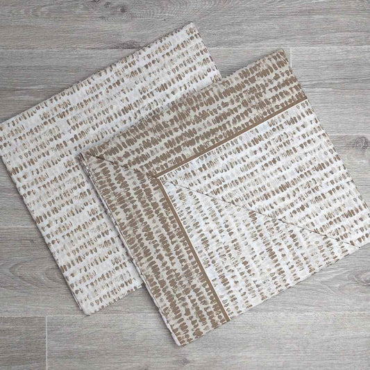 Completo Lenzuola in Puro Cotone Matrimoniale - M130 (Beige)