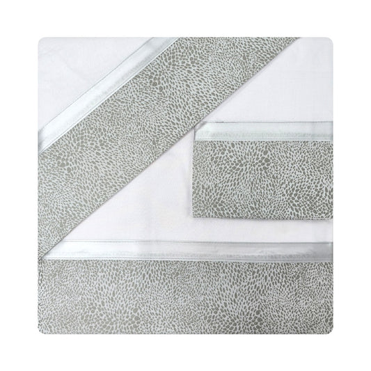 Completo Lenzuola in Puro Cotone con Balza - M117 (Bianco)