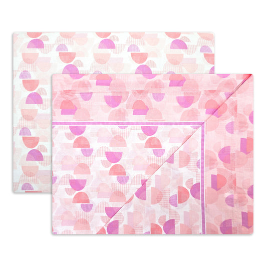 Completo lenzuola in Puro Cotone dimensioni varie - M168 (Rosa)