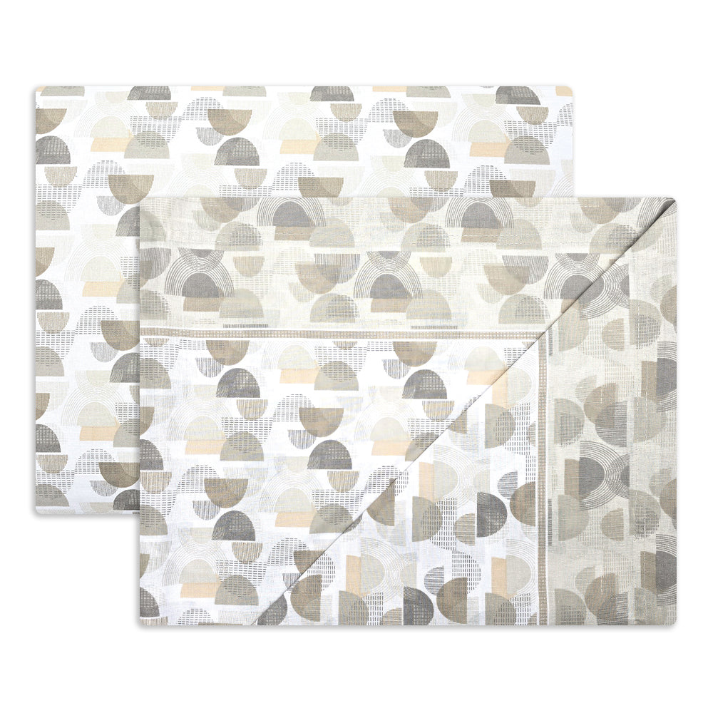 Completo lenzuola in Puro Cotone dimensioni varie - M168 (Beige)