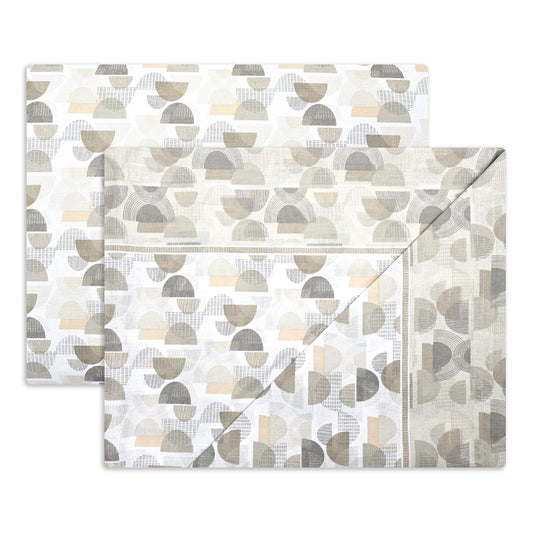 Completo lenzuola in Puro Cotone dimensioni varie - M168 (Beige)
