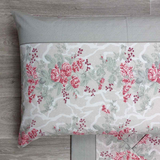 Completo Lenzuola in Puro Cotone Matrimoniale - M148 (Rosa)