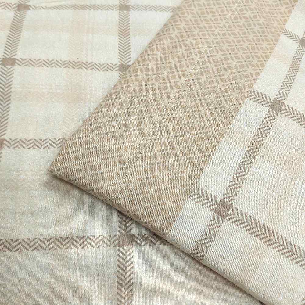 Completo Lenzuola in Flanella Una Piazza e Mezza - F127 (Beige)