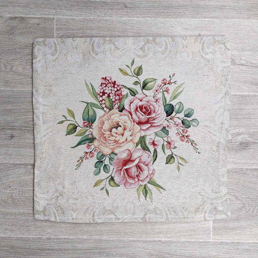 Fodera Cuscino Arredo in tessuto Gobelin - Rose