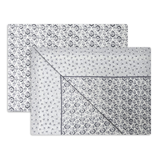 Completo Lenzuola in Flanella Matrimoniale - F124 (Grigio)