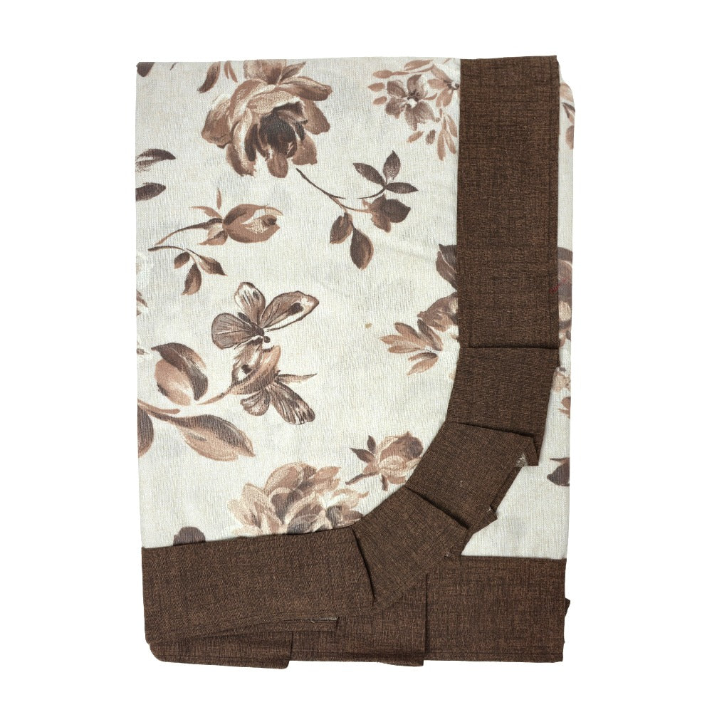 Tovaglia con Volant in Tessuto Cotone Plastificato - Butterfly (Marrone)