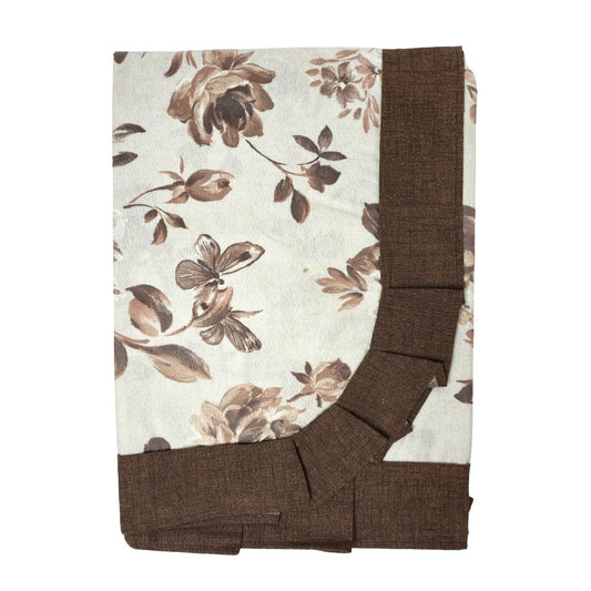Tovaglia con Volant in Tessuto Cotone Plastificato - Butterfly (Marrone)