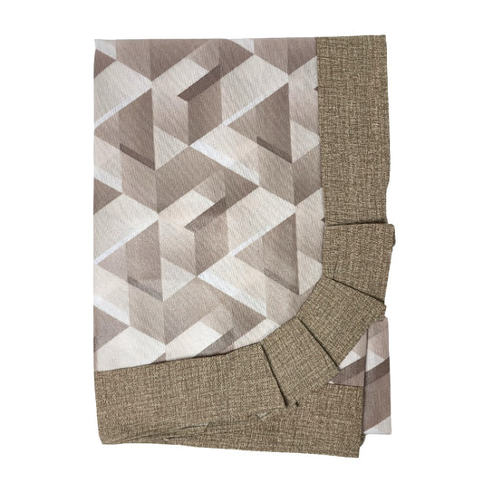 Tovaglia con Volant in Tessuto Cotone Plastificato - Paris (Beige)