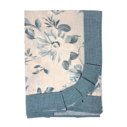 Tovaglia con Volant in Tessuto Cotone Plastificato - Butterfly (Verde)