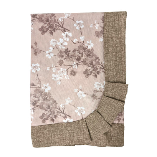 Tovaglia con Volant in Tessuto Cotone Plastificato - Tokyo (Beige)