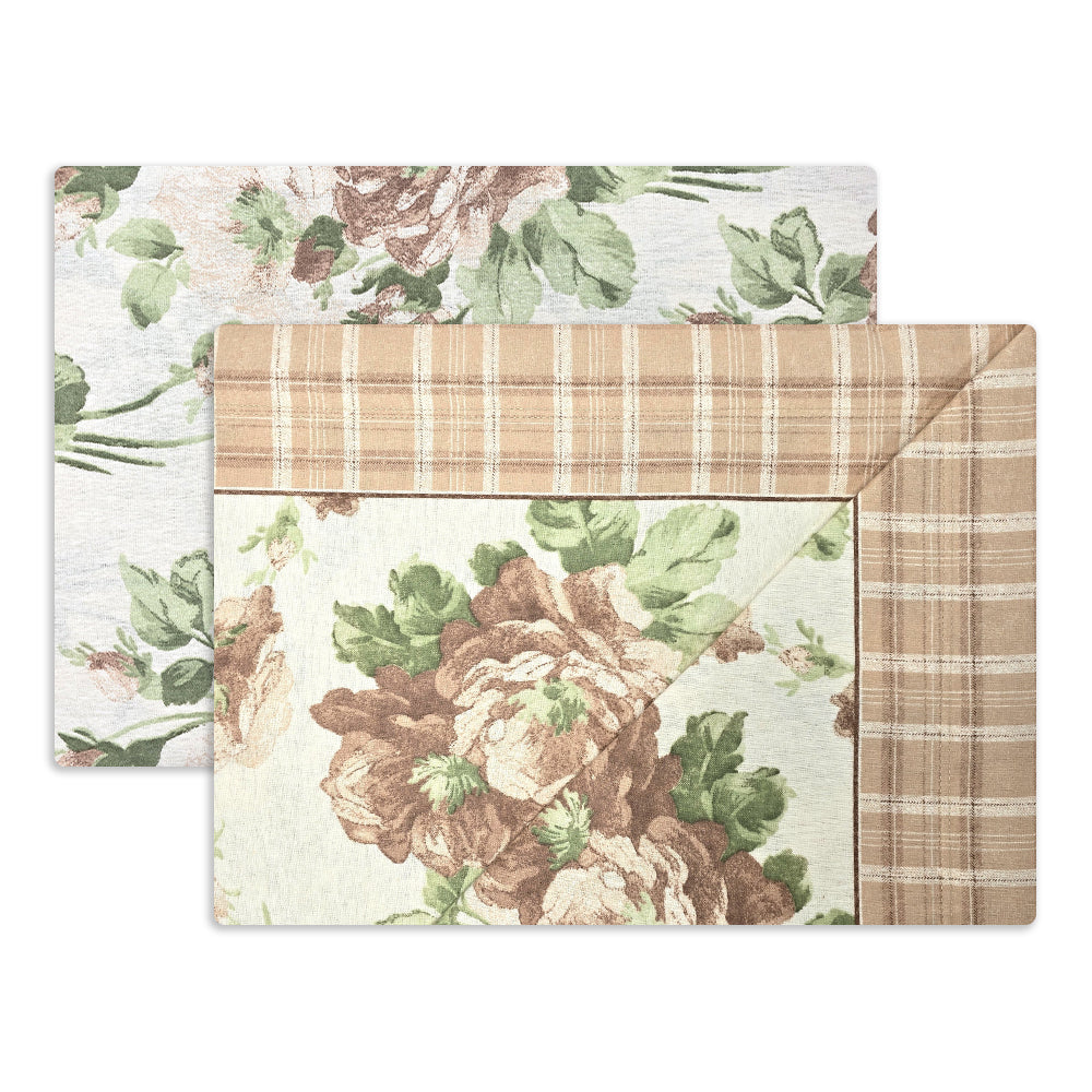 Completo Lenzuola in Flanella Matrimoniale - F113 (Beige)