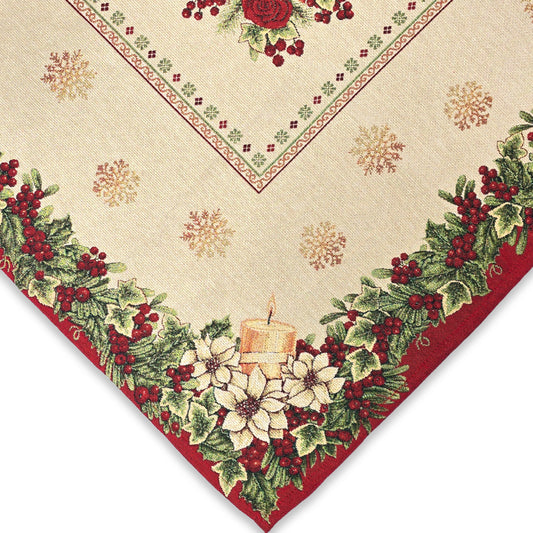 Centrotavola quadrata natalizia in tessuto Gobelin - Regalo